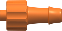 Male Luer Integral Lock Ring to 500 Series Barb 3/16" (4.8 mm) ID Tubing Orange Nylon