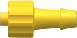 Male Luer Integral Lock Ring to 500 Series Barb 3/16" (4.8 mm) ID Tubing Yellow Nylon
