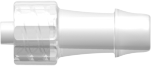 Male Luer Integral Lock Ring to 500 Series Barb 1/4" (6.4 mm) ID Tubing Animal-free Natural Polypropylene