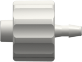 Male Luer Integral Lock Ring to 200 Series Barb 1/16" (1.6 mm) ID Tubing White Nylon