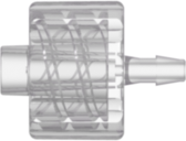 Male Luer Integral Lock Ring to 200 Series Barb 1/16" (1.6 mm) ID Tubing Natural Kynar PVDF