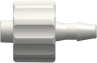 Male Luer Integral Lock Ring to 200 Series Barb 3/32" (2.4 mm) ID Tubing White Nylon