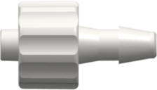 Male Luer Integral Lock Ring to 200 Series Barb 1/8" (3.2 mm) ID Tubing White Nylon