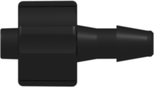 Male Luer Integral Lock Ring to 200 Series Barb 1/8" (3.2 mm) ID Tubing Black Nylon
