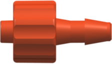 Male Luer Integral Lock Ring to 200 Series Barb 1/8" (3.2 mm) ID Tubing Red Nylon