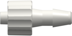 Male Luer Integral Lock Ring to 200 Series Barb 5/32" (4.0 mm) ID Tubing White Nylon