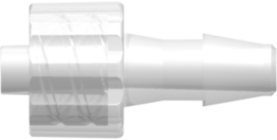 Male Luer Integral Lock Ring to 200 Series Barb 5/32" (4.0 mm) ID Tubing Animal-Free Natural Polypropylene