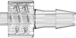 Male Luer Integral Lock Ring to 200 Series Barb 5/32" (4.0 mm) ID Tubing Clear Polycarbonate