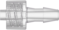 Male Luer Integral Lock Ring to 200 Series Barb 5/32" (4.0 mm) ID Tubing Natural Kynar PVDF