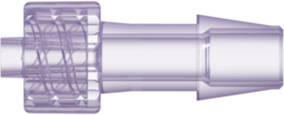 Male Luer Integral Lock Ring to 300 Series Barb 1/4" (6.4 mm) ID Tubing Rad. Stable Polycarbonate