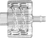 Male Luer Integral Lock Ring to 400 Series Barb 1/16" (1.6 mm) ID Tubing Clear Polycarbonate