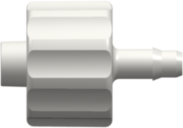Male Luer Integral Lock Ring to 400 Series Barb 3/32" (2.4 mm) ID Tubing White Nylon