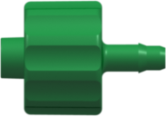 Male Luer Integral Lock Ring to 400 Series Barb 3/32" (2.4 mm) ID Tubing Green Nylon