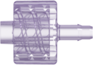 Male Luer Integral Lock Ring to 400 Series Barb 3/32" (2.4 mm) ID Tubing Rad. Stable Polycarbonate