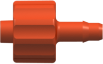 Male Luer Integral Lock Ring to 400 Series Barb 1/8" (3.2 mm) ID Tubing Red Nylon