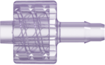Male Luer Integral Lock Ring to 400 Series Barb 1/8" (3.2 mm) ID Tubing Rad. Stable Polycarbonate