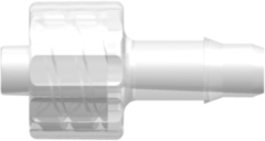 Male Luer Integral Lock Ring to 400 Series Barb .170" (4.3 mm) ID Tubing Animal-Free Natural Polypropylene