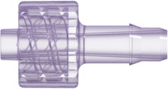Male Luer Integral Lock Ring to 400 Series Barb .170" (4.3 mm) ID Tubing Rad. Stable Polycarbonate