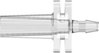 Male Luer Slip to 200 Series Barb 1/16" (1.6 mm) ID Tubing Clear Polycarbonate