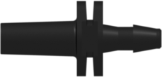 Male Luer Slip to 200 Series Barb 3/32" (2.4 mm) ID Tubing Animal-Free Black PP