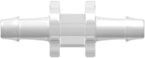 Straight Through Connector with 500 Series Barbs 1/16" (1.6 mm) ID Tubing Animal-Free Natural  Polypropylene