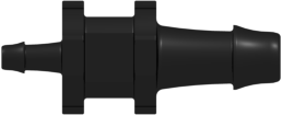 Straight Through Reduction Tube Fitting with 500 Series Barbs 5/32" (4.0 mm) and 1/16" (1.6 mm) ID Tubing Black Nylon