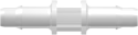 Straight Through Tube Fitting with 400 Series Barbs 1/16" (1.6 mm) ID Tubing Animal-Free Natural Polypropylene