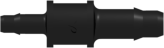 Straight Through Reduction Tube Fitting with 400 Series Barbs 3/32" (2.4 mm) and 1/16" (1.6 mm) ID Tubing Black Nylon