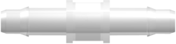 Straight Through Tube Fitting with 400 Series Barbs 1/8" (3.2 mm) ID Tubing Animal-Free Natural Polypropylene