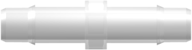 Straight Thruogh Connector with 400 Series Barbs 5/32" (4.0 mm) ID Tubing Animal-Free Natural Polypropylene