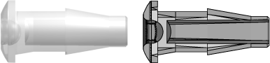Press-In Plug with Classic Series Barb 5/32" (4.0 mm) ID Tubing Animal-Free Natural Polypropylene