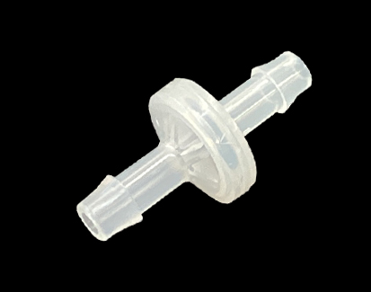 PPダイヤフラム式バーブチェックバルブ(PP+バイトン) 適用チューブ内径:6mm:1/4"
