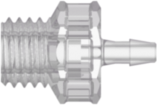 1/4-28 UNF Thread with 5/16" Hex to 200 Series Barb 1/16" (1.6 mm) ID Tubing Natural Kynar PVDF