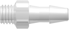1/4-28 UNF Thread with 5/16" Hex to 200 Series Barb 5/32" (4.0 mm) ID Tubing Animal-Free Natural Polypropylene