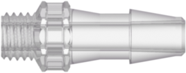 1/4-28 UNF Thread with 5/16" Hex to 200 Series Barb 3/16" (4.8 mm) ID Tubing Natural Kynar PVDF