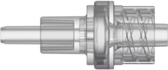 Check Valve Socket for .118" (3.0 mm) ID x .161" (4.1 mm) OD to Male Locking Luer Cracking Pressure <= .174 psig Flow Rate >= 90 ml/min Clear SAN and Clear MABS w/Silicone Diaphragm