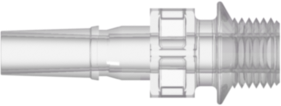 Male Luer with 5/16" Hex to 1/4-28 UNF Thread (May be used with separate rotating lock ring; FSLLR) Natural Kynar PVDF