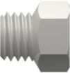 1/4-28 UNF Thread Plug with 5/16" Hex White Nylon