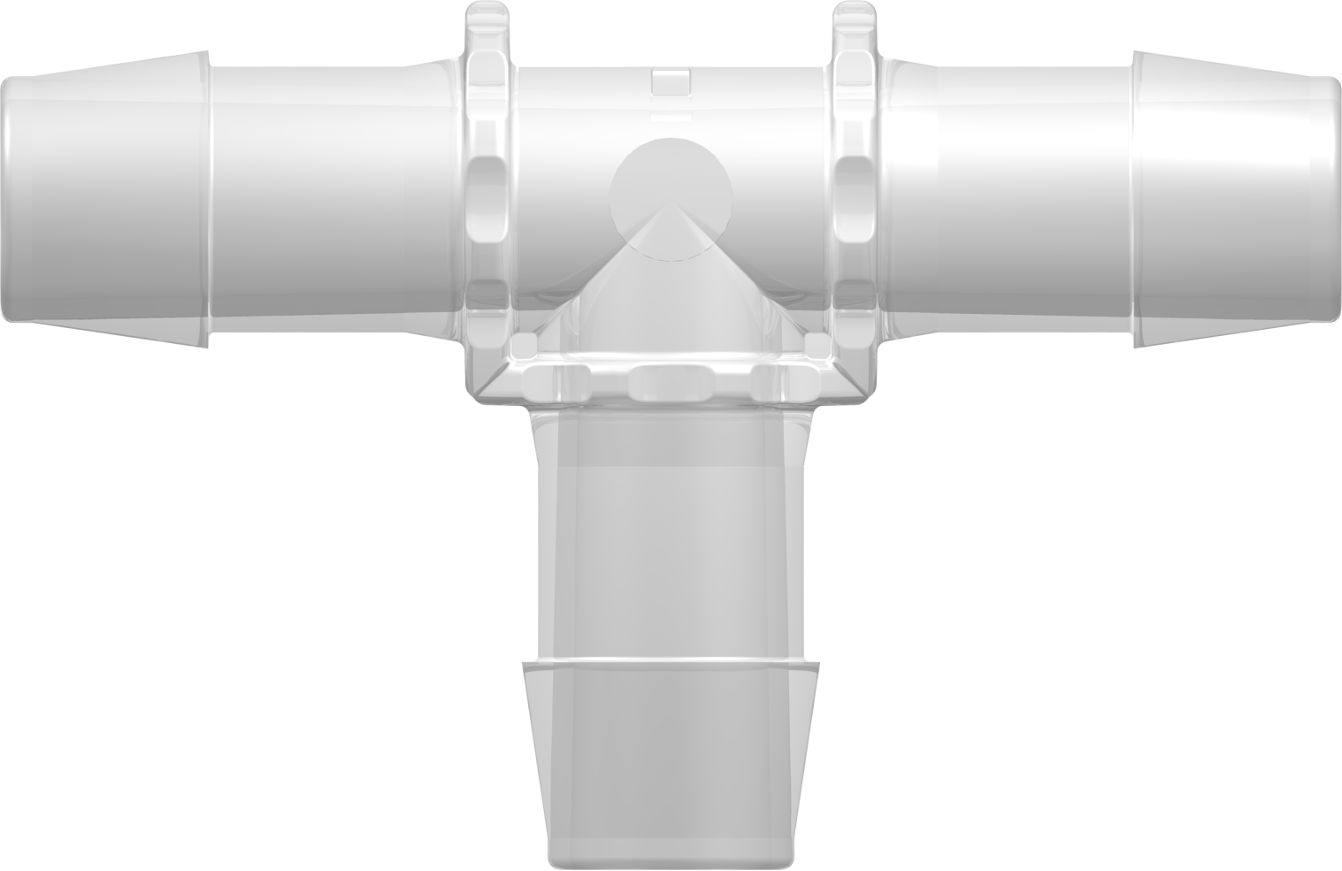 Tee Tube Fitting with 600 Series Barbs 1" (25.4 mm) ID Tubing Animal-free Natural Polypropylene