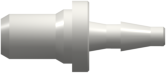 Ultrasonically Weldable Fitting to Classic Series Barb 1/16" (1.6 mm) ID Tubing White Nylon