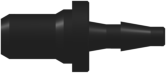 Ultrasonically Weldable Fitting to Classic Series Barb 1/16" (1.6 mm) ID Tubing Black Nylon