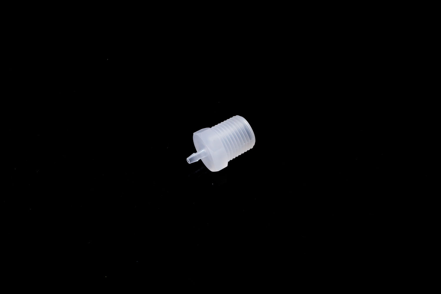 PP　1/8-27NPTオスネジ付きストレートアダプター 軟質チューブ内径1.5mm：1/16"