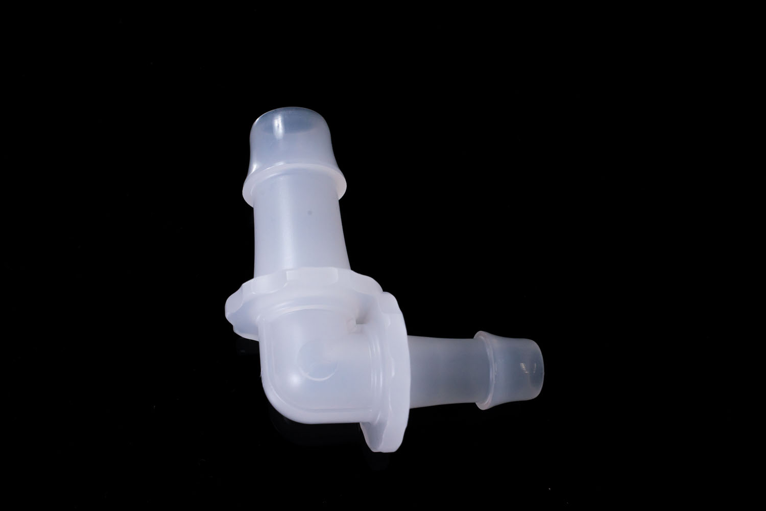 PP太径L型異径コネクター 適用チューブ内径12mm：1/2"⇔18mm：3/4"
