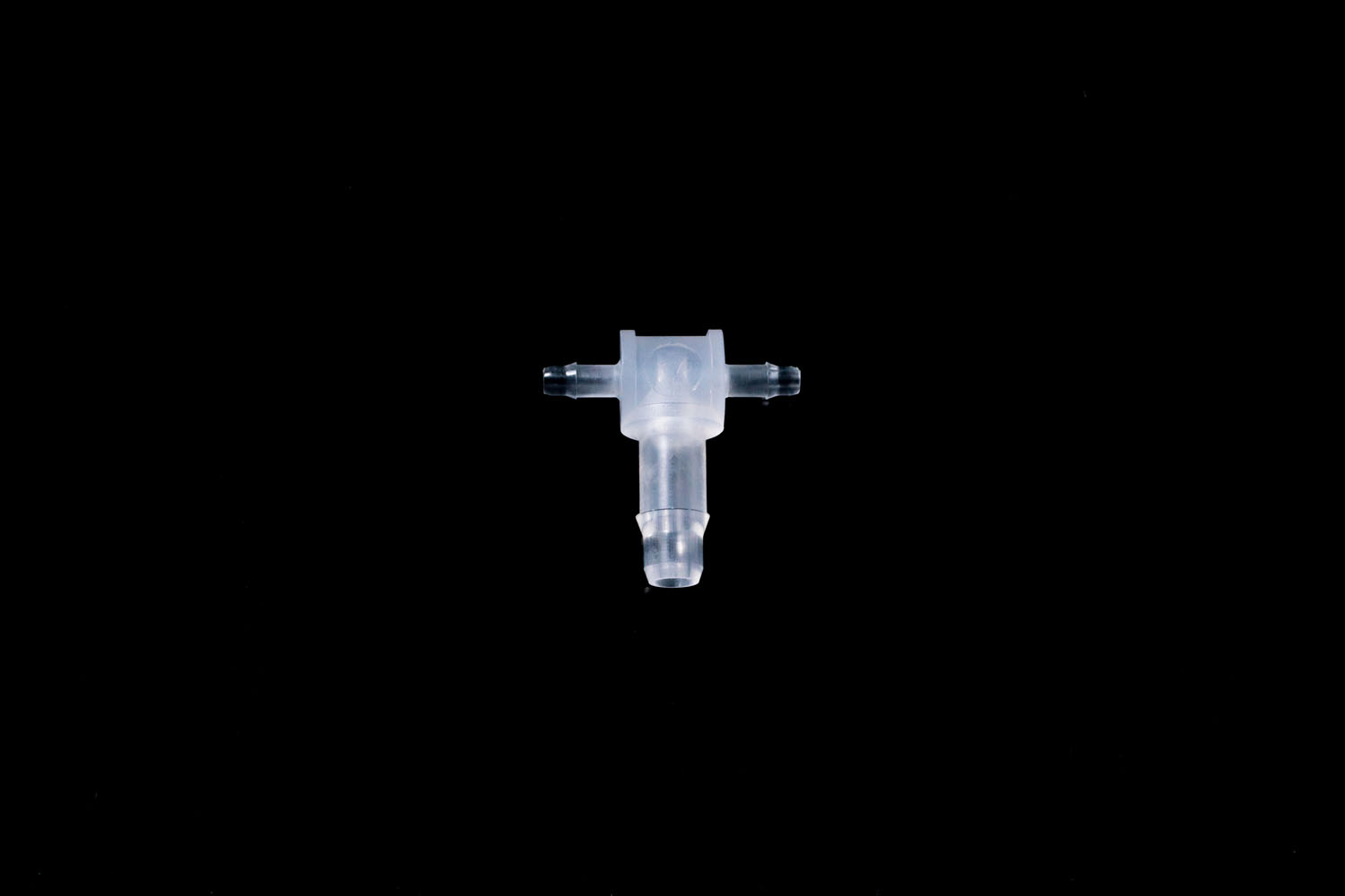 PP異径T型ミニフィッティング 半硬質チューブ内径1.5×2⇔3.0mm