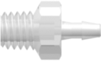 10-32 Special Tapered Thread with 1/4" Hex to 200 Series Barb 1/16" (1.6 mm) ID Tubing Animal-Free Natural Polypropylene