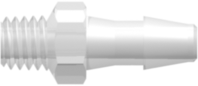 10-32 Special Tapered Thread with 1/4" Hex to 200 Series Barb 1/8" (3.2 mm) ID Tubing Animal-Free Natural Polypropylene