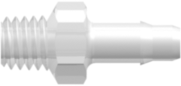 10-32 Special Tapered Thread with 1/4" Hex to 400 Series Barb 1/8" (3.2 mm) ID Tubing Animal-Free Natural Polypropylene