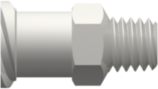 Female Luer Thread Style with 1/4" Hex to 10-32 Special Tapered Thread White Nylon