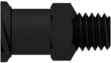 Female Luer Thread Style with 1/4" Hex to 10-32 Special Tapered Thread Black Nylon