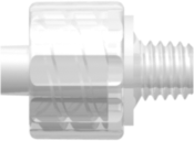 Male Luer Integral Lock Ring to 10-32 Special Tapered Thread Animal-Free Natural Polypropylene
